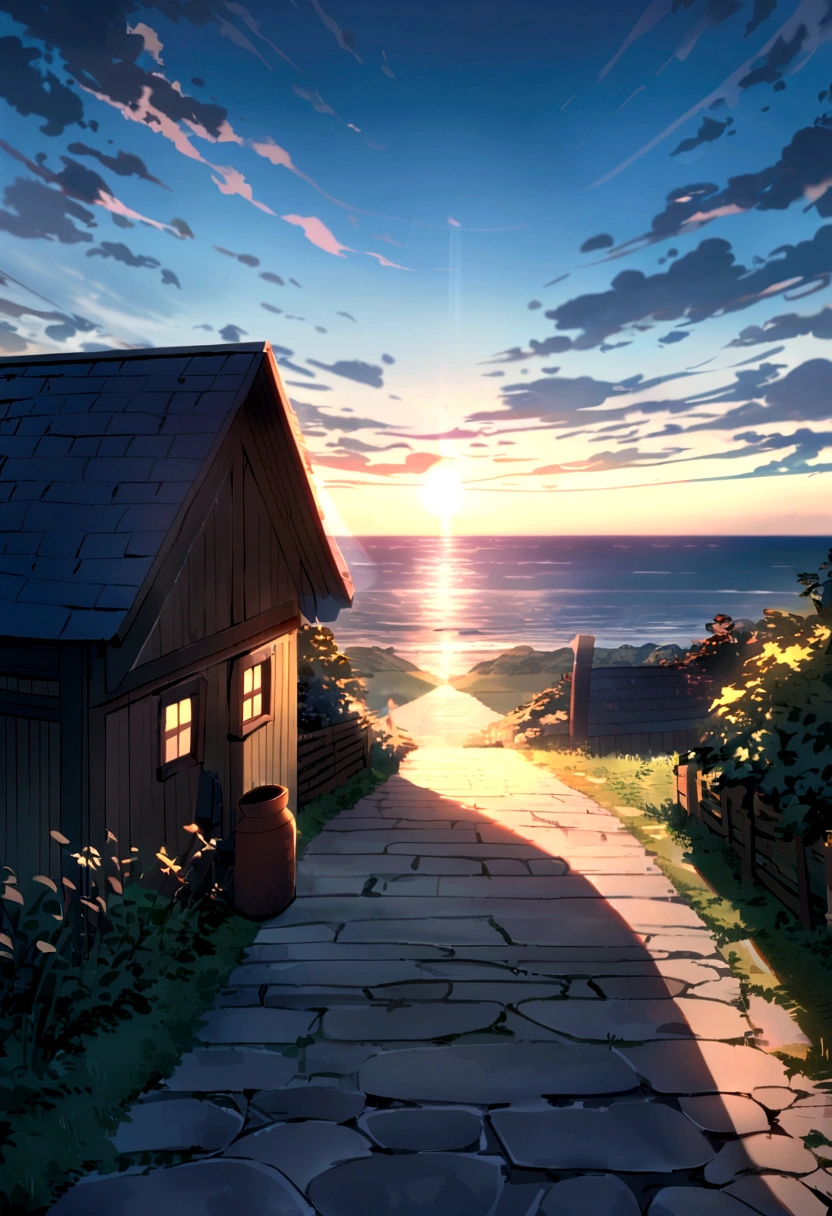 buliding,House on the street,Faraway view,frontage,super wide shot,road,Horizontal,Horizon direction