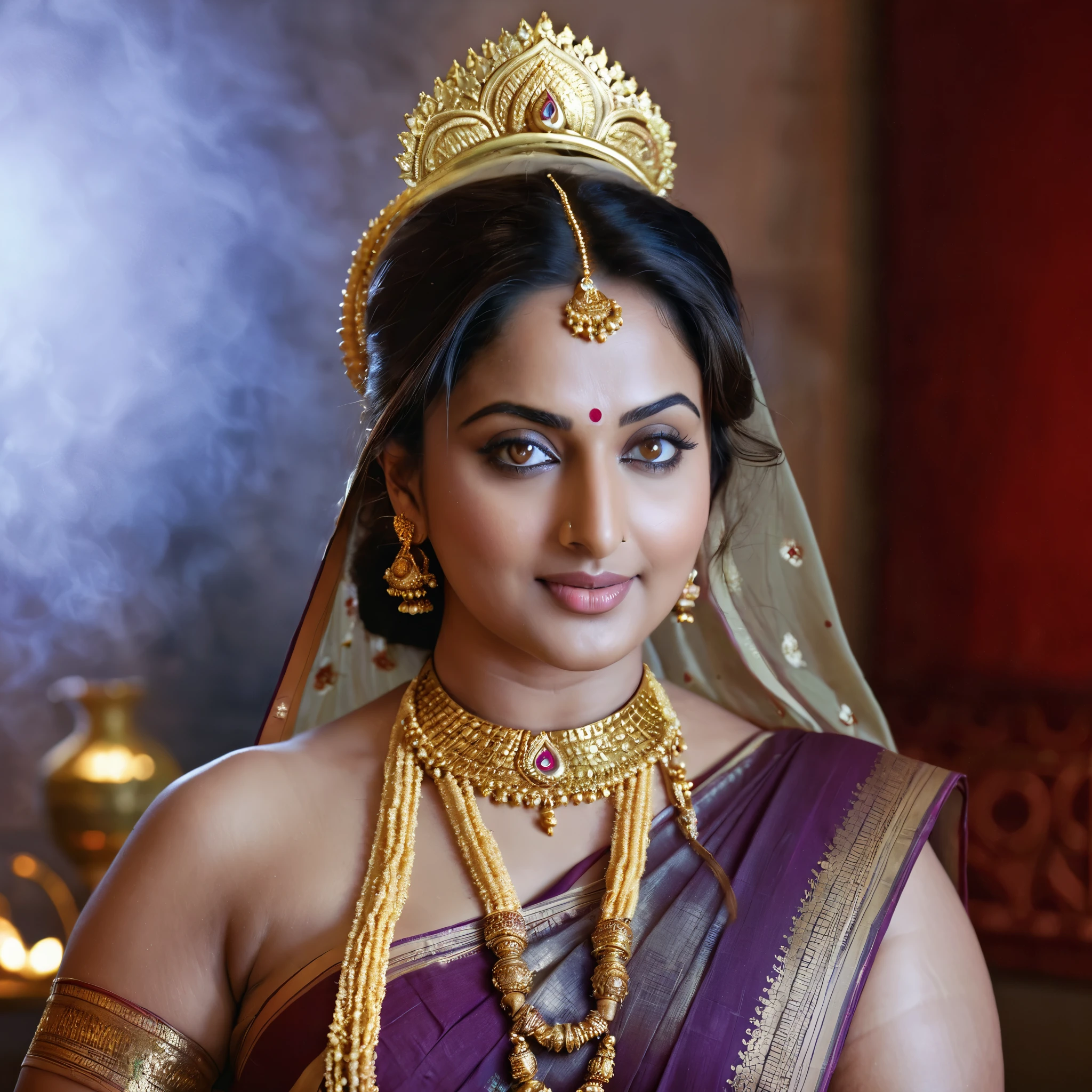 Foto RAW, photorealistic, photography, full body shot, master shot, perfect eyes, goddess like beauty, pierced eyes, perfect thick chubby mallu Desi aunty bhabhi, Wearing a Stanapatta, a chest-band.Saree model, model Photography, Indian saree shoot, Indian traditional wear advertising photography, traditional wear brand shoot, face of Indian actress Sonakshi Sinha, masterpiece, realistic, realism, incredible details, pleasure, photorealism, detailed skin, skin pores, high contrast, photorealistic Artstation 8k HD digital art trend of high definition and detailed realistic skin texture, ultra detail, realistic skin texture, armature, best quality, ultra high definition, (photorealistic:1.4),, high resolution, detail, raw photo, sweat, Re sharp, by Lee Jefferies Nikon D850 Film Stock Photo 4 Kodak Portra 400 Camera F1.6 Lens Rich Color Ultra Real Realistic Realistic Textures Dramatic Lighting Unreal Engine Trending at Art Station Cinestill 800,(pele altamente detalhada: 1.2), 8k UHD, DSLR, soft-lighting, alta qualidade, grain of film, Fujifilm XT3,she didn't like to wear blouse or bra, she is happy to wear only saree, she hates blouse or bra, detailed hairy armpits, hyper realistic skin, skin pores, sweat, veins,