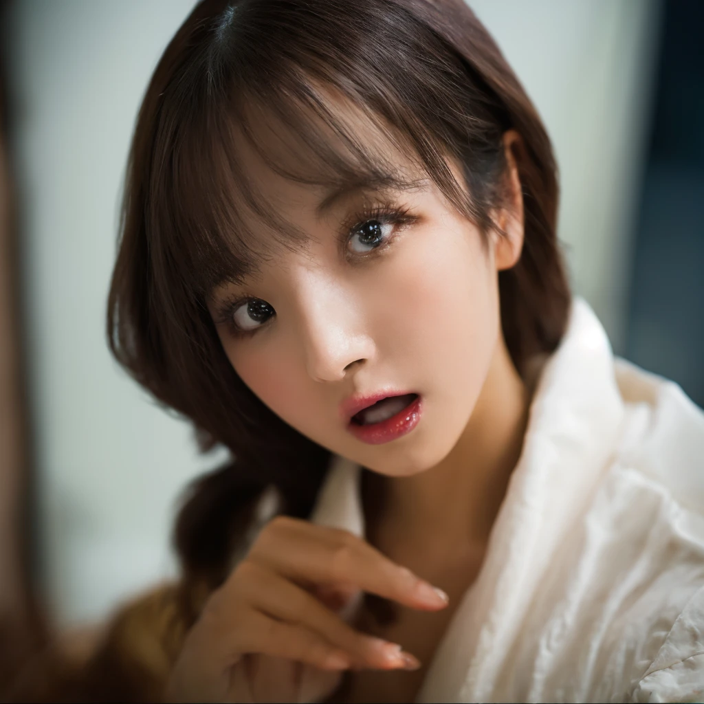 dynamic compositions、astonished face、dark ilumination、back lighting、softfocus