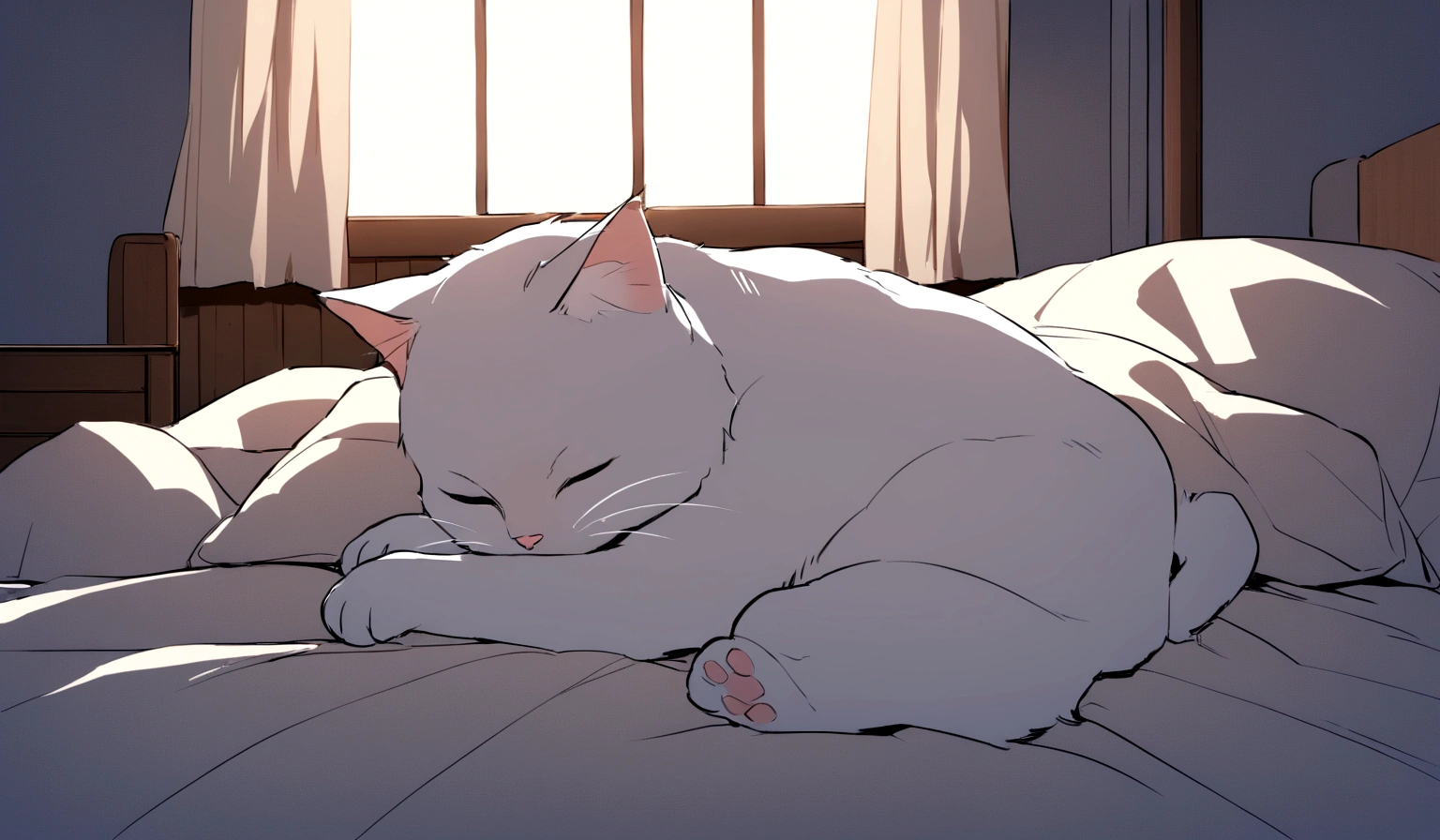 Cat、sleep、In the bed in the room