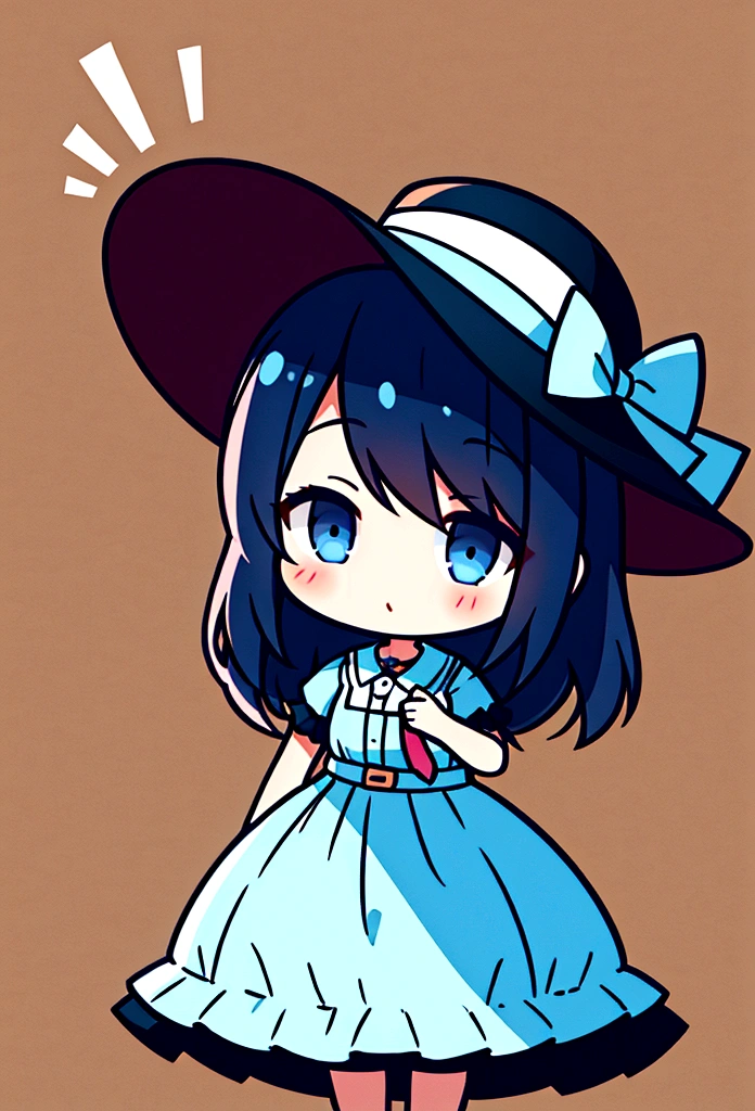 Girl with dress and hat