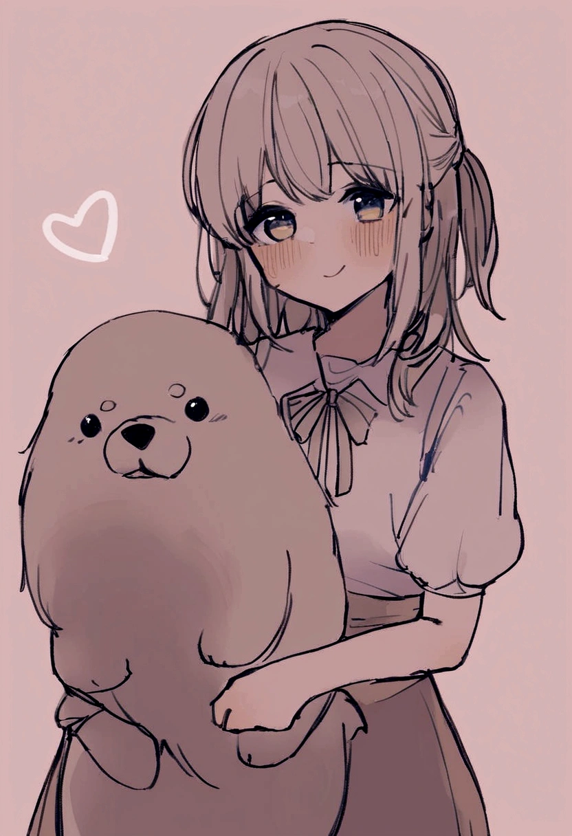 Girl with white anime style hair