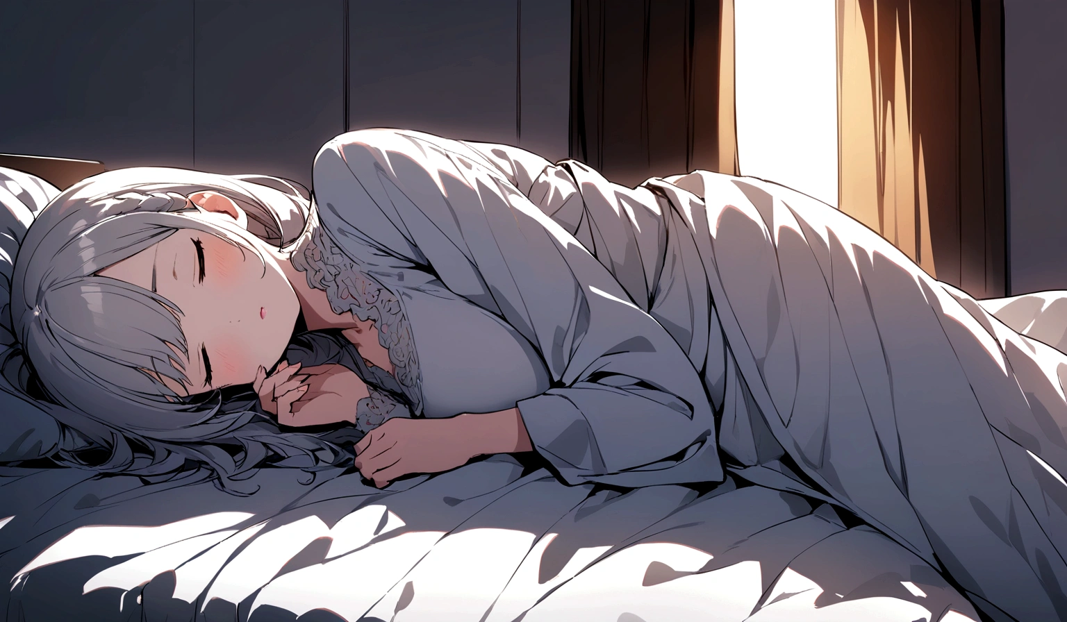Cat、sleep、In the bed in the room