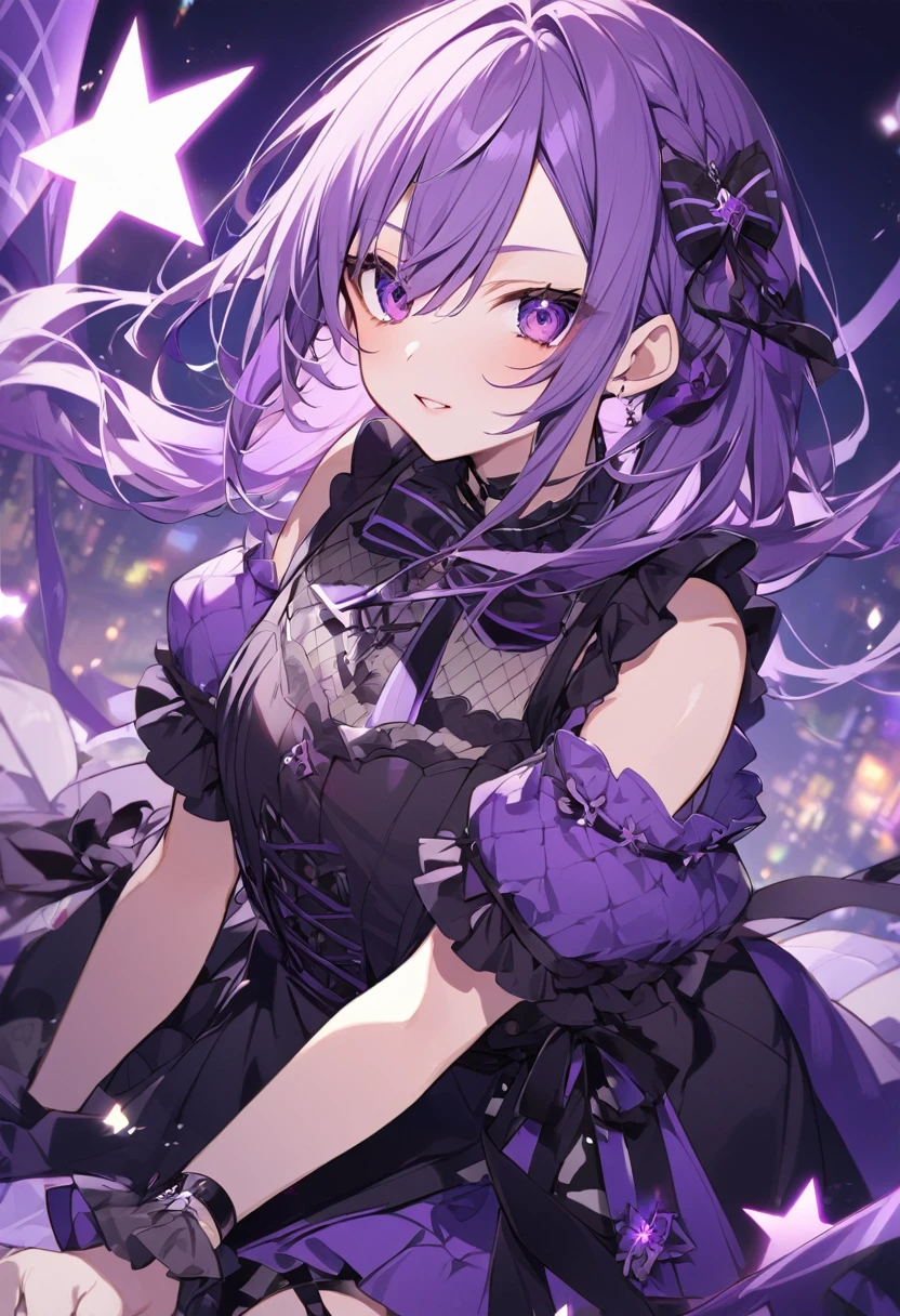 Keito。Purple Eyes。Purple Hair。