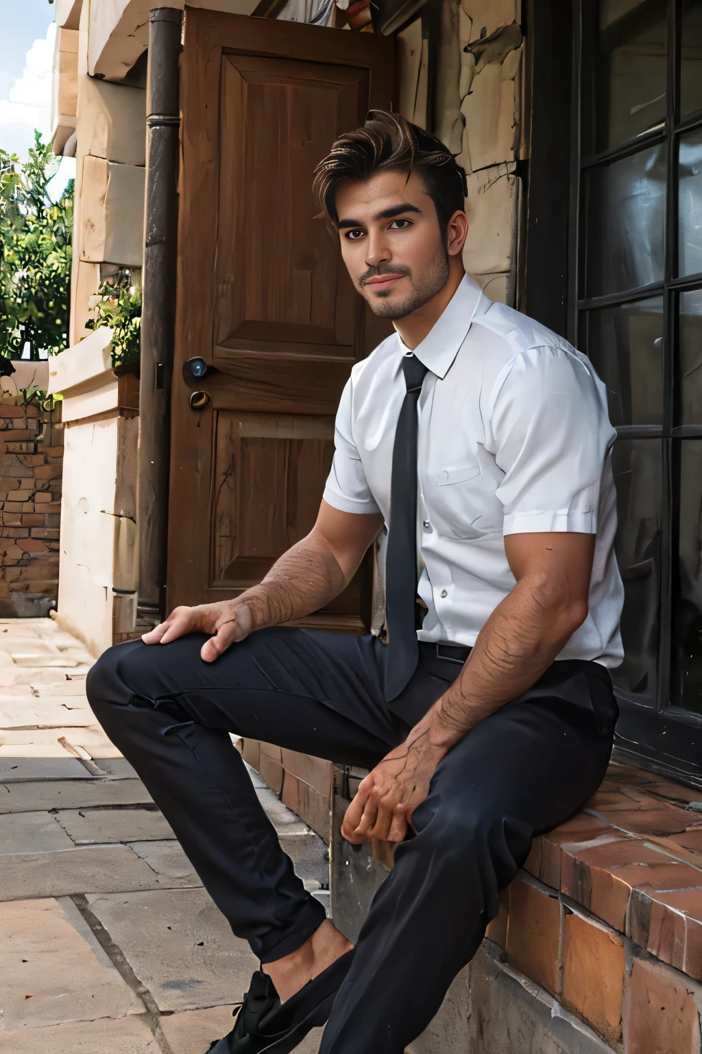 Realistic amateur photo posted to facebook , handsome men ,
