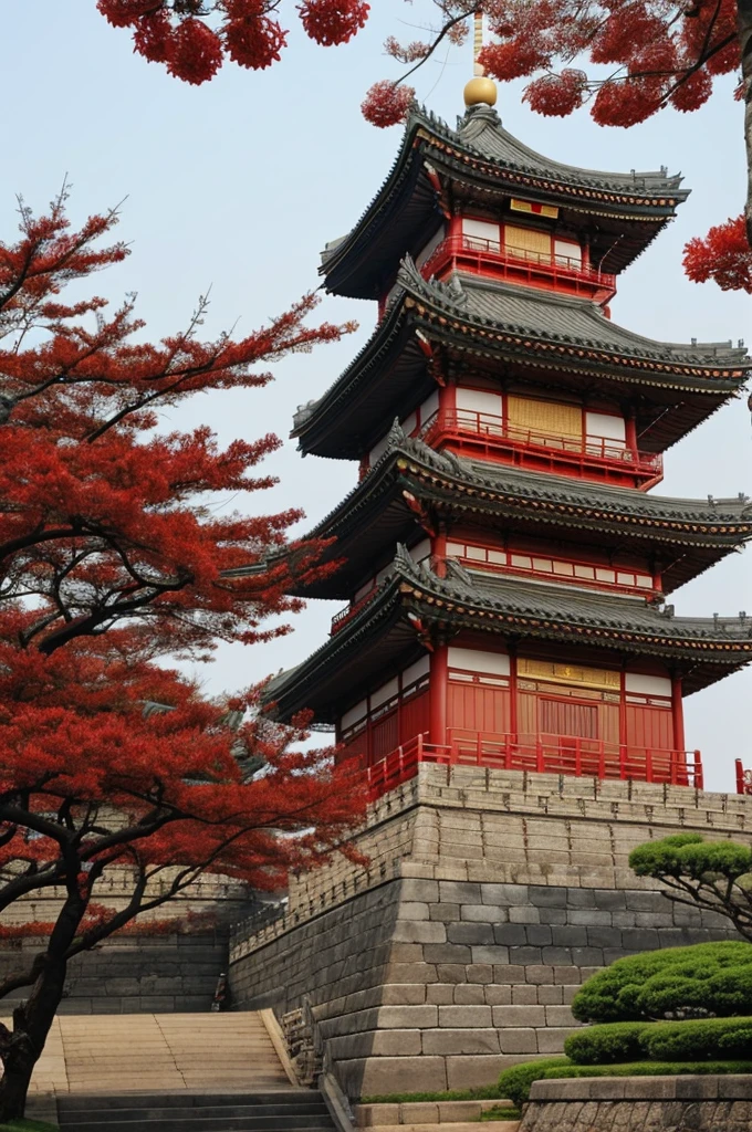 China japan korean city castle