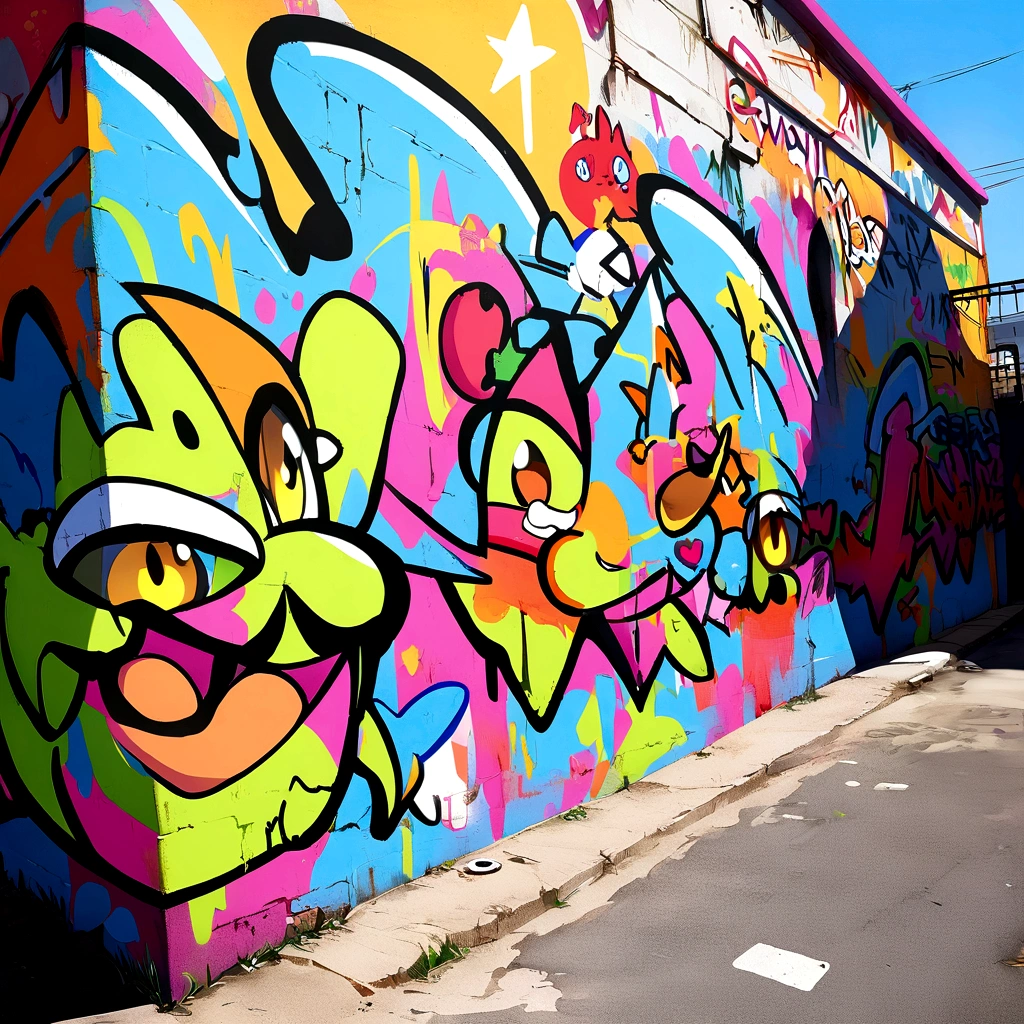 graffiti , graffiti, name: 3L GANG, full picture, High resolution and high contrast