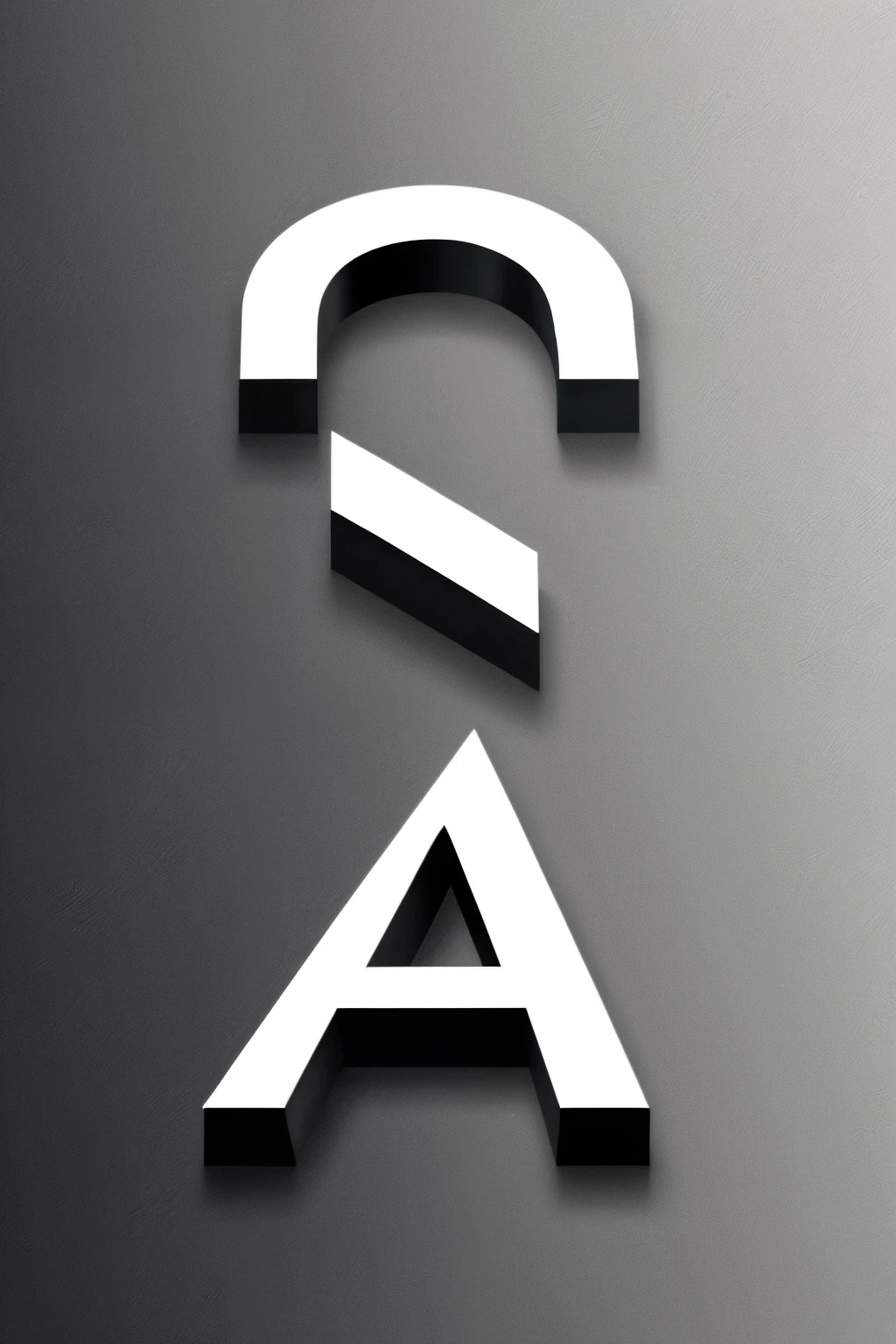 Technical logo with letter A for architecture