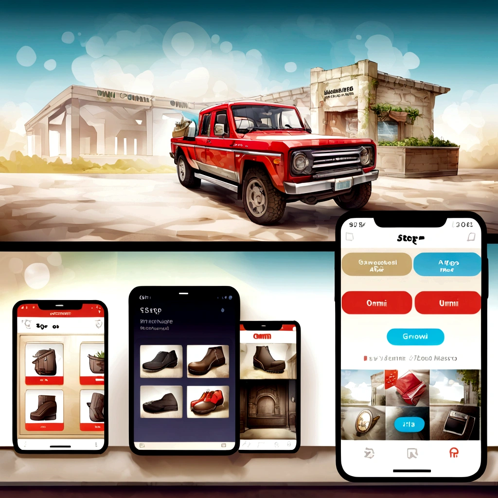 MORE PROFESSIONAL THAT SHOWS THE STEP BY STEP AND GROWTH OF THE APP AND INCLUDE THIS NAME IN THE IMAGE "OMNI MARKETPLACE MAESTRO"
