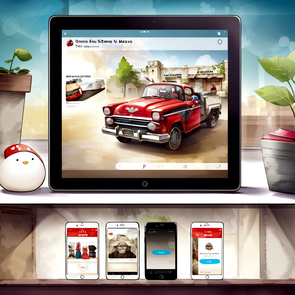 MORE PROFESSIONAL THAT SHOWS THE STEP BY STEP AND GROWTH OF THE APP AND INCLUDE THIS NAME IN THE IMAGE "OMNI MARKETPLACE MAESTRO"