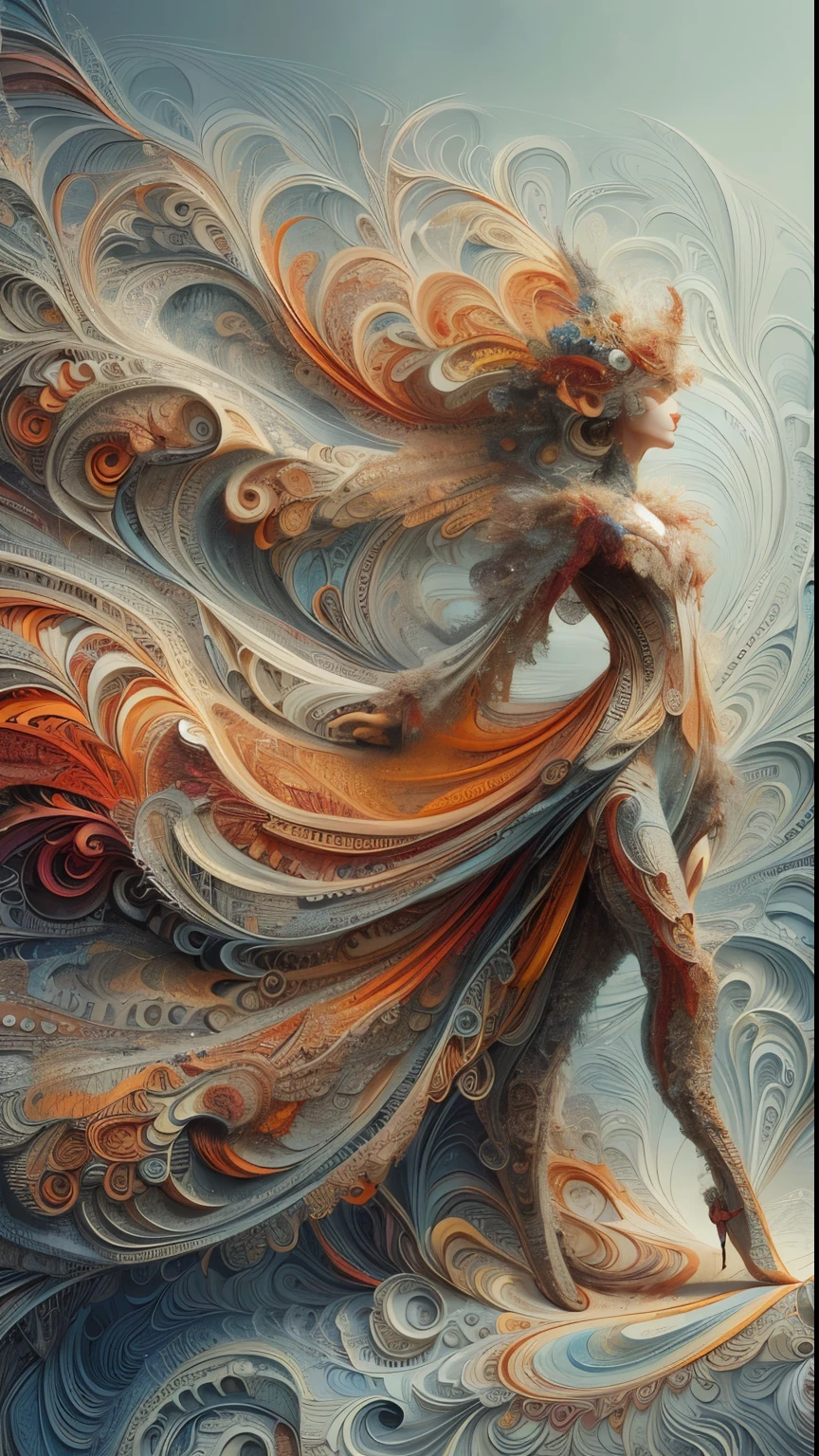 official art, unity 8k wallpaper, ultra detailed, ultra beautiful woman standing in slump model pose, and aesthetic, masterpiece, best quality, (zentangle, mandala, tangle, entangle), (fractal art:1.3) , 1girl, extremely detailed, dynamic angle, cowboyphoto style, the most beautiful form of chaos, elegant, a brutalist designed, vivid colours, romanticism, by ji jean, roby antono, tran, fran bacon, mich mraz, adri ghenie, petra cortright, gert richter, taka yamamoto, ash wood, atmospheric, ecstasy of musical notes, streaming musical notes visible
