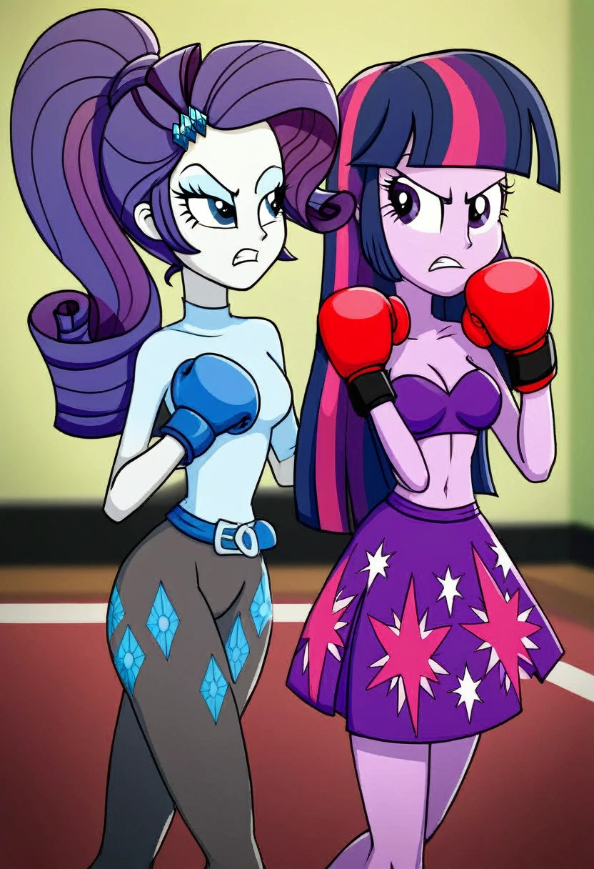 Eqg Twilight sparkle bodystocking boxing angry rarity
