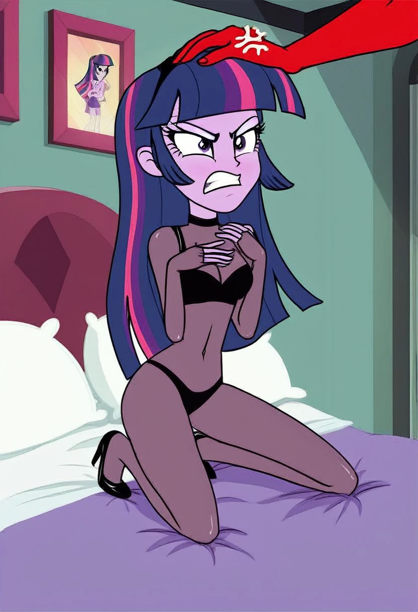 Eqg Twilight sparkle bodystocking im bed angry rarity