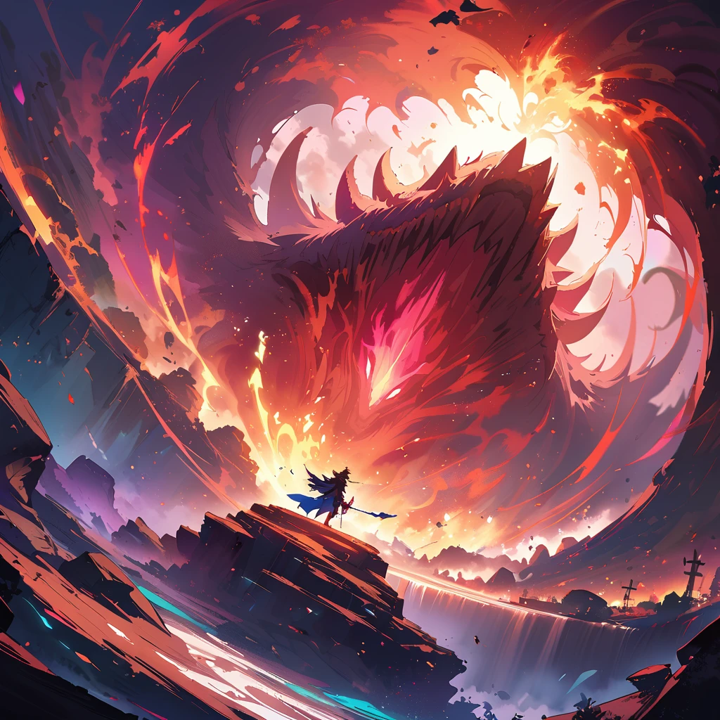 (best qualityer,4K,high resolution),wide angle lens,underground cave,battle between wizard and dragon,mystical atmosphere,Dark and mysterious scenery,fascinating effects,Dynamic Action,Explosive Magic Effects,dragon's fiery breath,wizard casting powerful spells,dramatic lighting,Spell binding encounter,Majestic dragon with intricate scales,fierce expression on the wizard's face,surprise elements,highly detailed magic staff,wizard's flowing robes,powerful dragon wings,increasing the tension in the scene,flying debris and rubble,enchanted cave walls,Multiple camera angles capturing the intensity of the battle,Vivid colors highlighting the magic,shadows adding depth and suspense,dynamic composition highlighting dynamic movement,sharp focus on main characters,Epic showdown between good and evil,adrenaline-filled battle,creating a memorable fantasy scene,immersing viewers in an epic adventure.