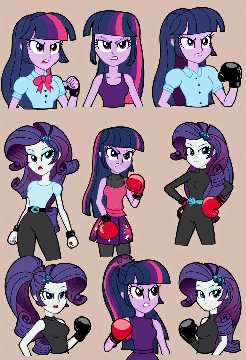 Eqg Twilight sparkle bodystocking boxing angry rarity in ring