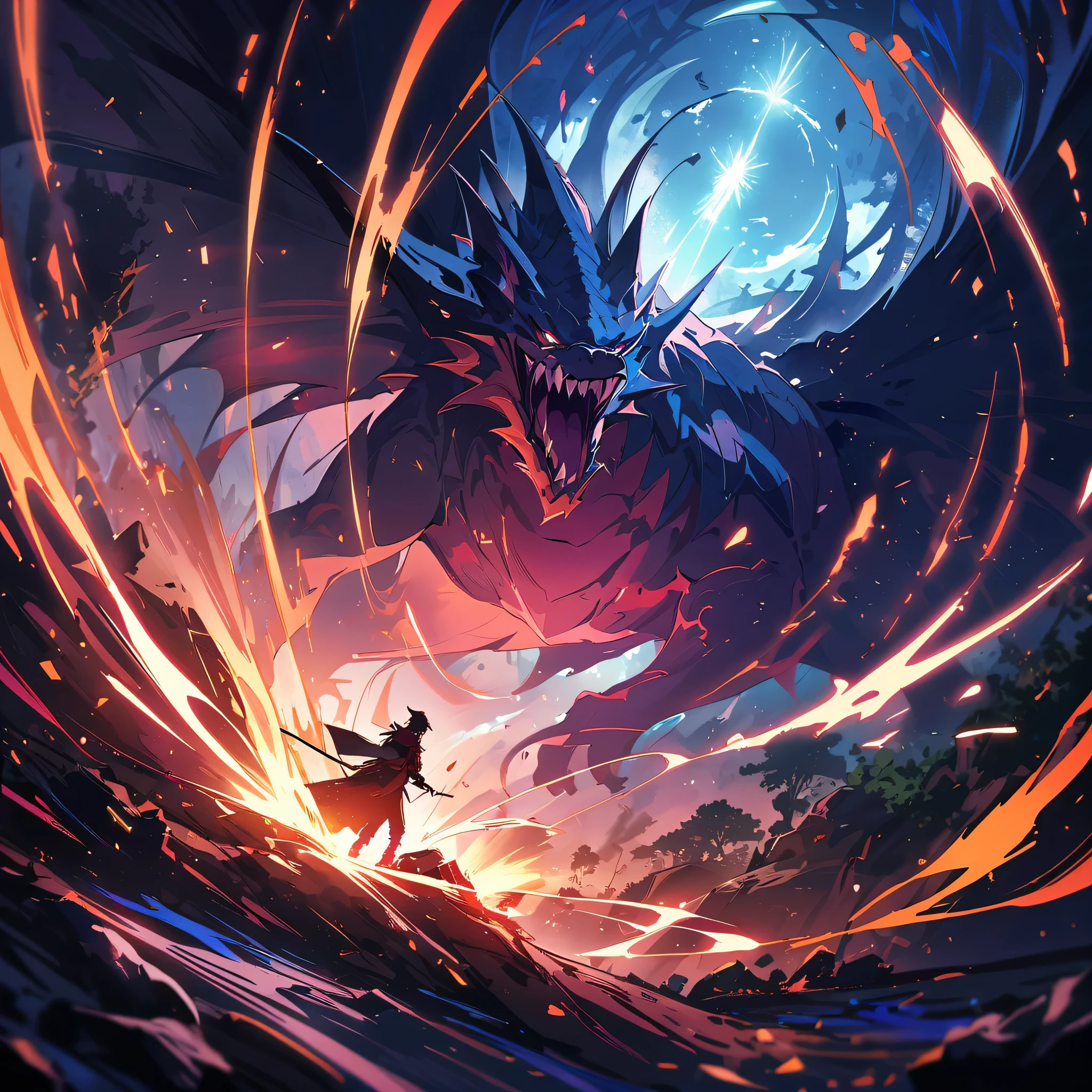 (best qualityer,4K,high resolution),wide angle lens,underground cave,battle between wizard and dragon,mystical atmosphere,Dark and mysterious scenery,fascinating effects,Dynamic Action,Explosive Magic Effects,dragon's fiery breath,wizard casting powerful spells,dramatic lighting,Spell binding encounter,Majestic dragon with intricate scales,fierce expression on the wizard's face,surprise elements,highly detailed magic staff,wizard's flowing robes,powerful dragon wings,increasing the tension in the scene,flying debris and rubble,enchanted cave walls,Multiple camera angles capturing the intensity of the battle,Vivid colors highlighting the magic,shadows adding depth and suspense,dynamic composition highlighting dynamic movement,sharp focus on main characters,Epic showdown between good and evil,adrenaline-filled battle,creating a memorable fantasy scene,immersing viewers in an epic adventure.