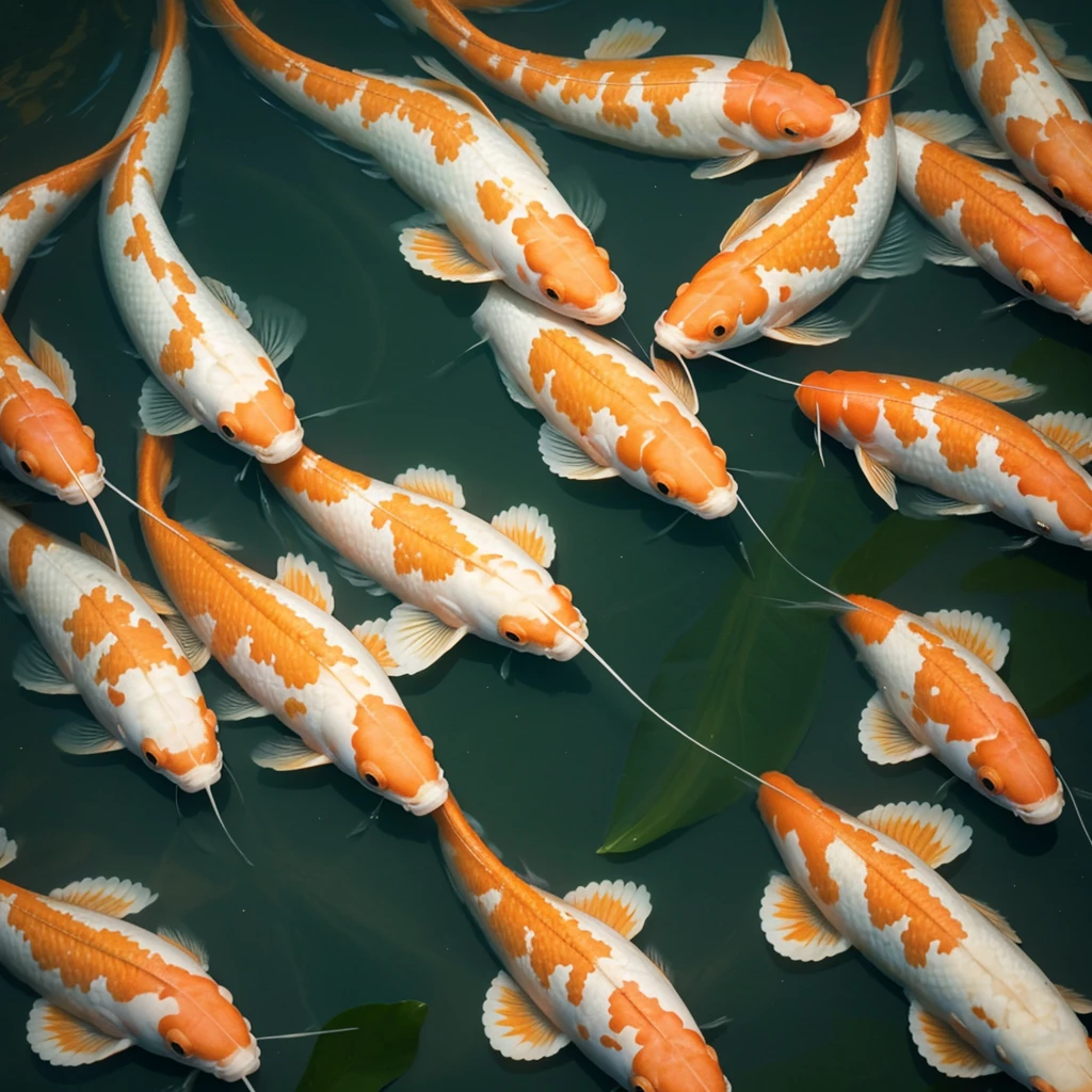 A delicate koi