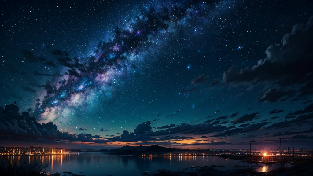 (Highest quality,4K,High resolution,masterpiece:1.2),Very detailed,Realistic,starry skies、night