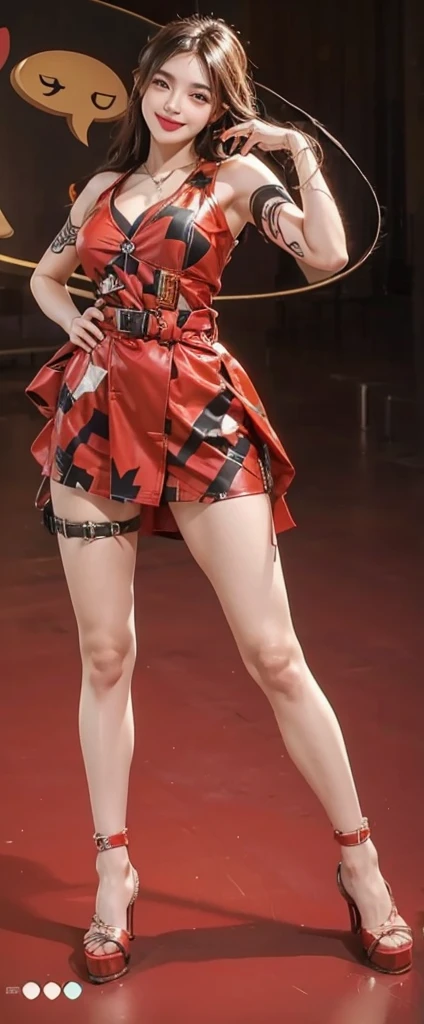 Close-up of  girl posing，Smiling emoticon