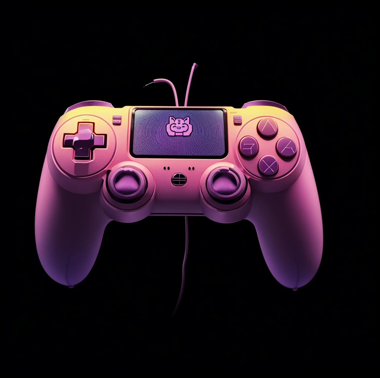 [purple Videogame controller], [digital illustation], [Cartoonish style with an emphasis on comedy], [Inspiration in a time of hilarious confusion], [Instagram de artistas], [High definition to highlight the details of the confusing expression], [Vibrant and funny color palette], [Lighting that accentuates the comedy of the situation], [Macro camera lens for funny details] [Comedic perspective], [Artistic quality of digital illustration]