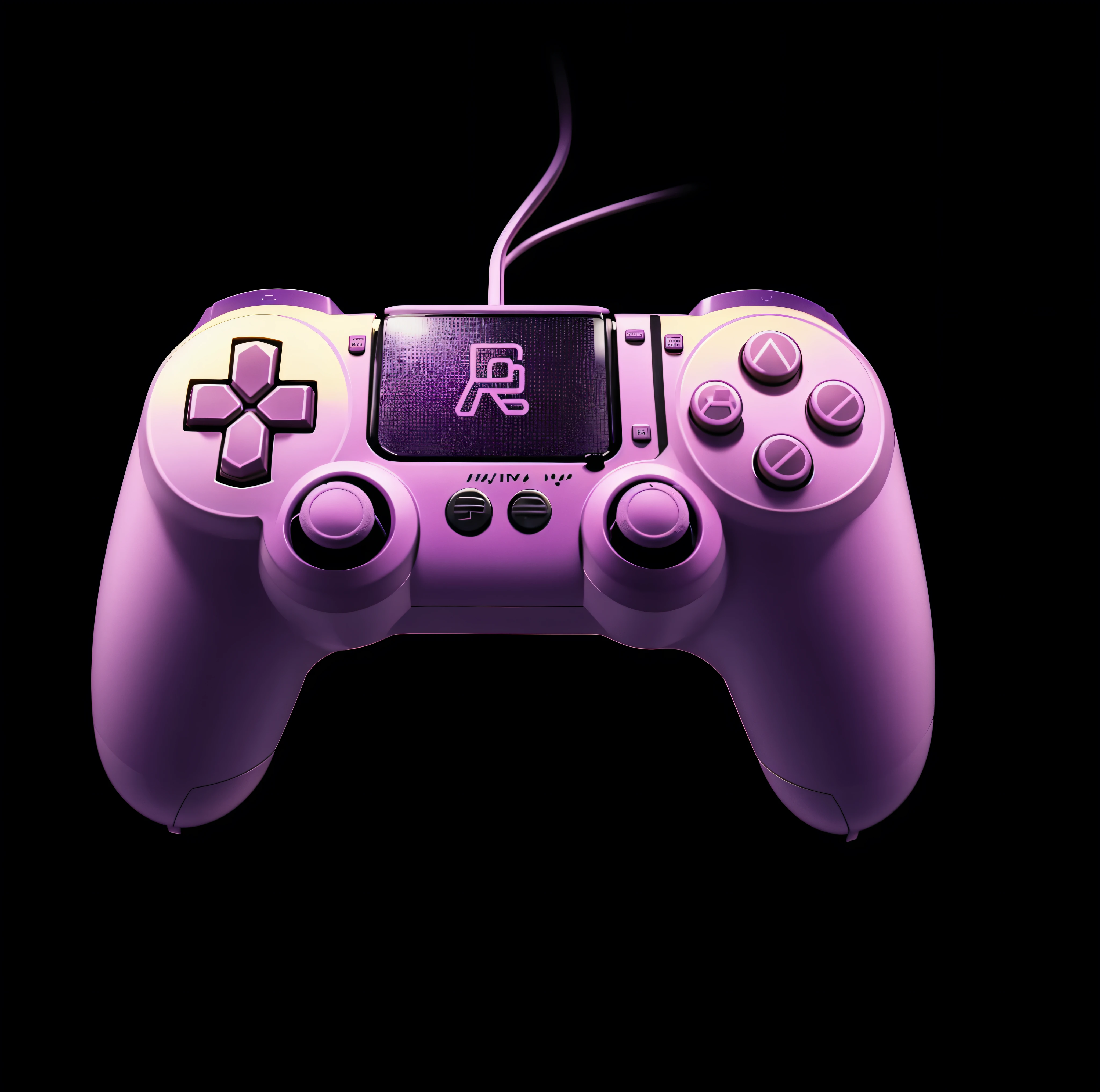 [purple Videogame controller, vector logo], [digital illustation], [Cartoonish style with an emphasis on comedy], [Inspiration in a time of hilarious confusion], [Instagram de artistas], [High definition to highlight the details of the confusing expression], [Vibrant and funny color palette], [Lighting that accentuates the comedy of the situation], [Macro camera lens for funny details] [Comedic perspective], [Artistic quality of digital illustration]