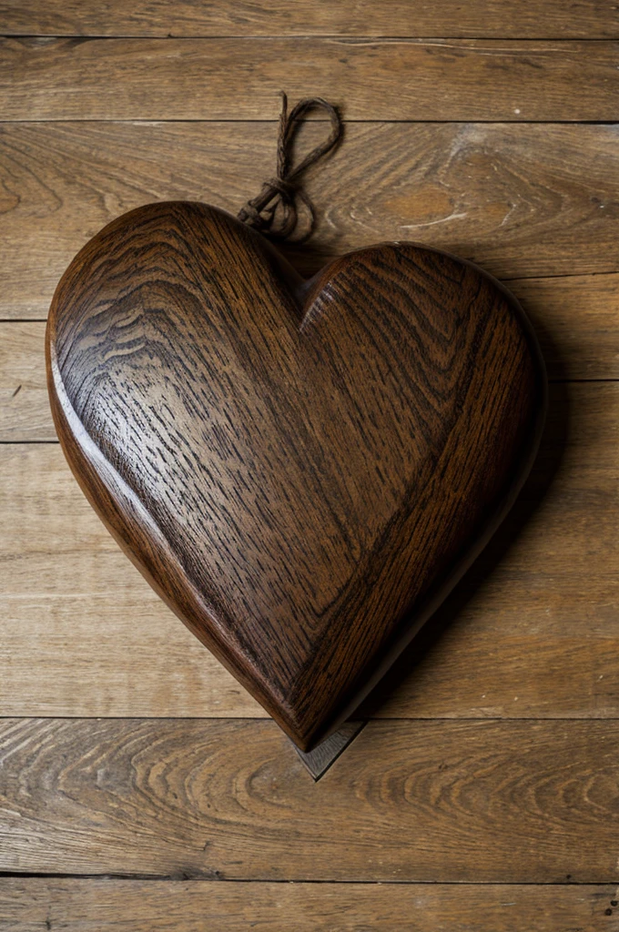 Human heart old oak