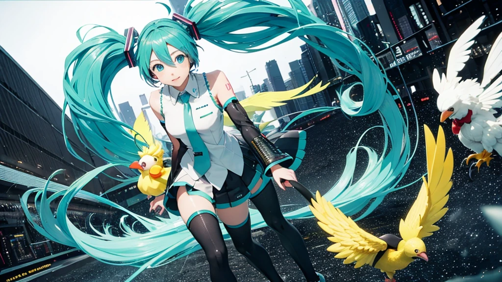 Hatsune Miku and Chocobo