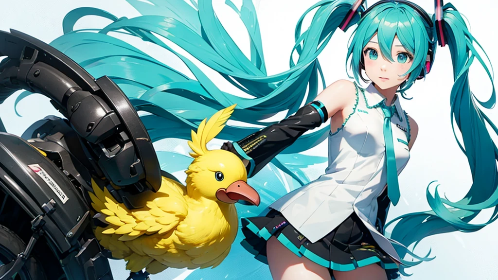 Hatsune Miku and Chocobo