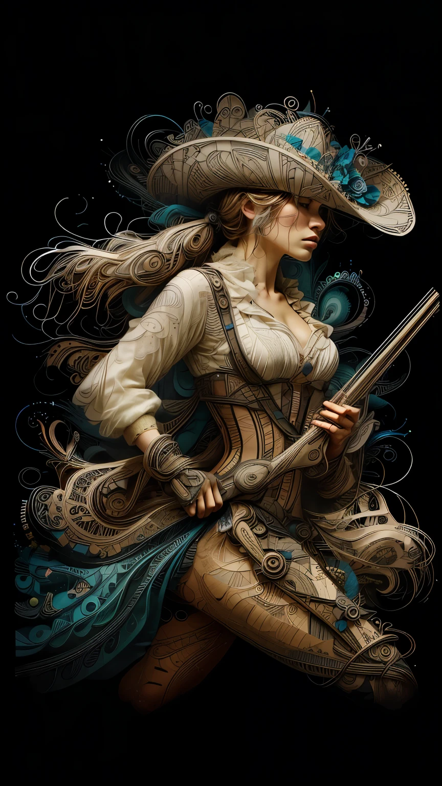 official art, unity 8k wallpaper, ultra detailed, ultra beautiful woman standing in slump model pose, and aesthetic, masterpiece, best quality, (zentangle, mandala, tangle, entangle), (fractal art:1.3) , 1girl, extremely detailed, lace, dynamic angle, cowboyshot, the most beautiful form of chaos, elegant, a brutalist designed, vivid colours, romanticism, by ji jean, roby antono, tran, fran bacon, mich mraz, adri ghenie, petra cortright, gert richter, taka yamamoto, ash wood, atmospheric, ecstasy of musical notes, streaming musical notes visible