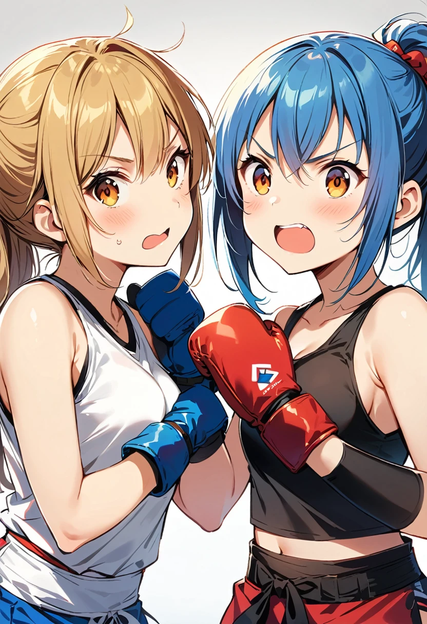 Combate de boxe, girls, cute girls