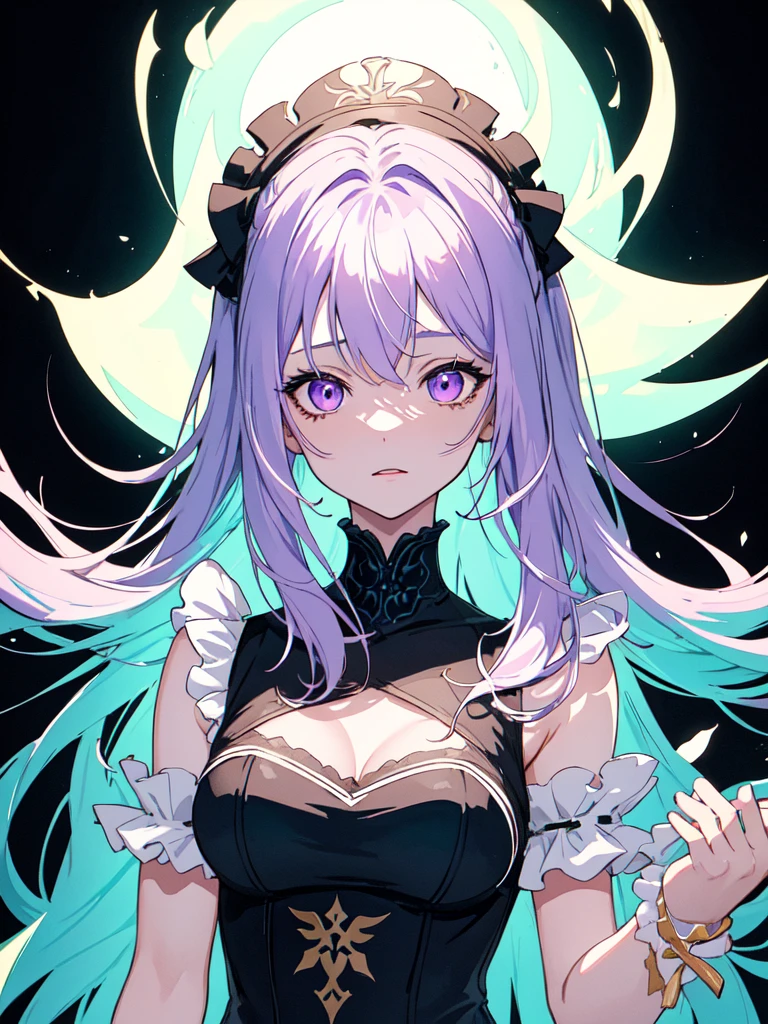 maid, Evil Eye, A bad looking person with white eyes, whole body絵, She is wearing a maid uniform and the background is a dark and desolate landscape., Horror movie atmosphere. Her figure is extremely beautiful, Emphasizing the dark and crazy elements. Skillfully expressing the effects of light and shadow, detailed, The face and expression of the black costume are also carefully drawn..., Artistic elements add depth to the work. The overall atmosphere is creepy and nightmarish..., With a unique artistic touch. This movie is、The dark and crazy world of horror movies depicted in HD., Evoke visual stimuli and aesthetic sense, It will terrify and excite the audience....,sketch (Character design sheet, same characters, whole body, Three-View, front, ~ ~ ~ side, return) and watercolor画, （Gradient braided hair, Light pink hair, (Ink blotches:1.1), (pale:1.2),(Light purple:1.2),(Light green:1.2)　and a mature face,tall, Wearing black tights,Green Eyes, The skin is hidden　and 1 female, Nervous,Cowboy Shot,,(Very bright:1.1), White Background, [1 Girl:7], (Tilt your head:1.2), ([sketch|watercolor \(Moderate\)]:1.15),Chaotic Abstract Background, Vector Trace, Gradient Blending, Bright colors, that&#39;wonderful, 非常にdetailed, Complex, (Very low contrast:1.4)