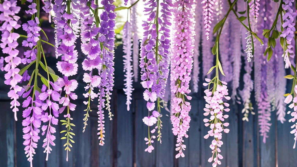 background wisteria, no human just wisteria, wisteria in garden, china, purple , closeup