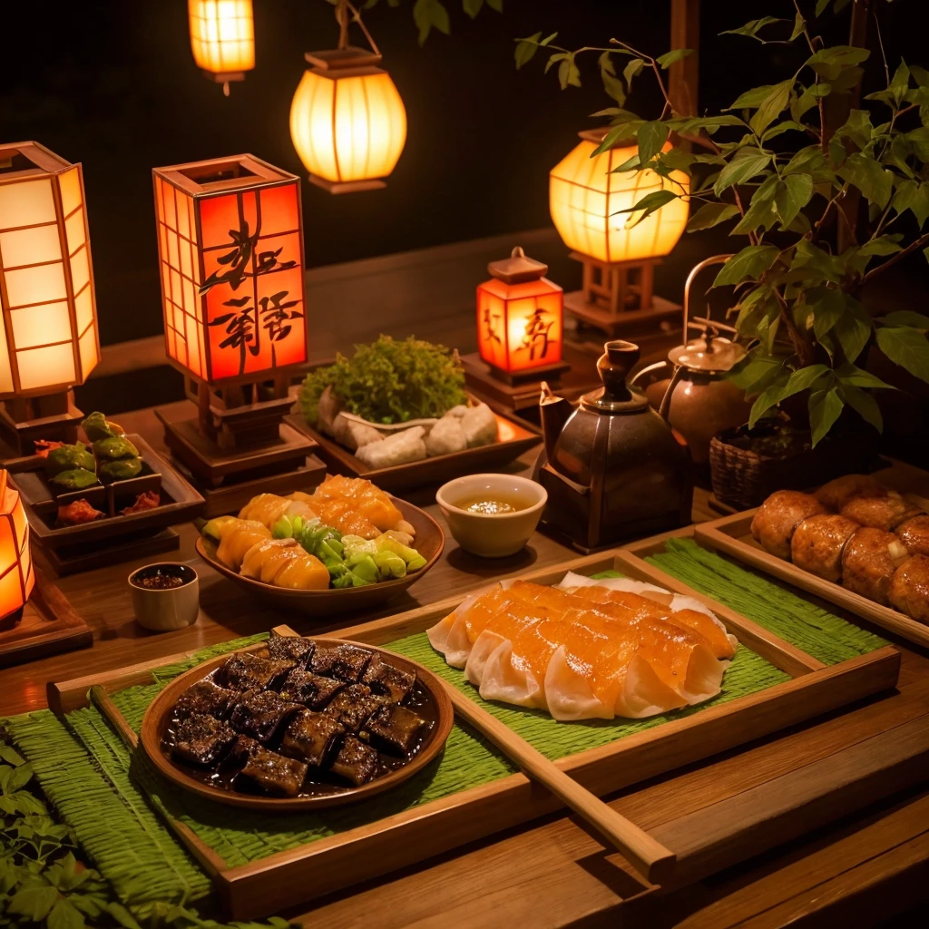 龍神様と日本の七夕飾り🎋を合成して生成して