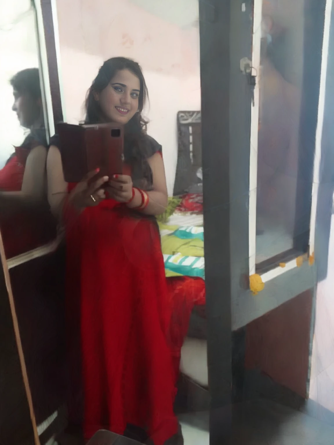 Indian actress in traditional dress seductive