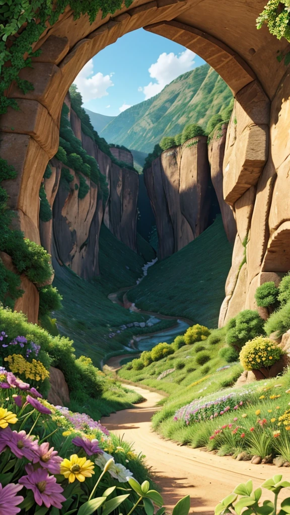 A valley filled with various herbs