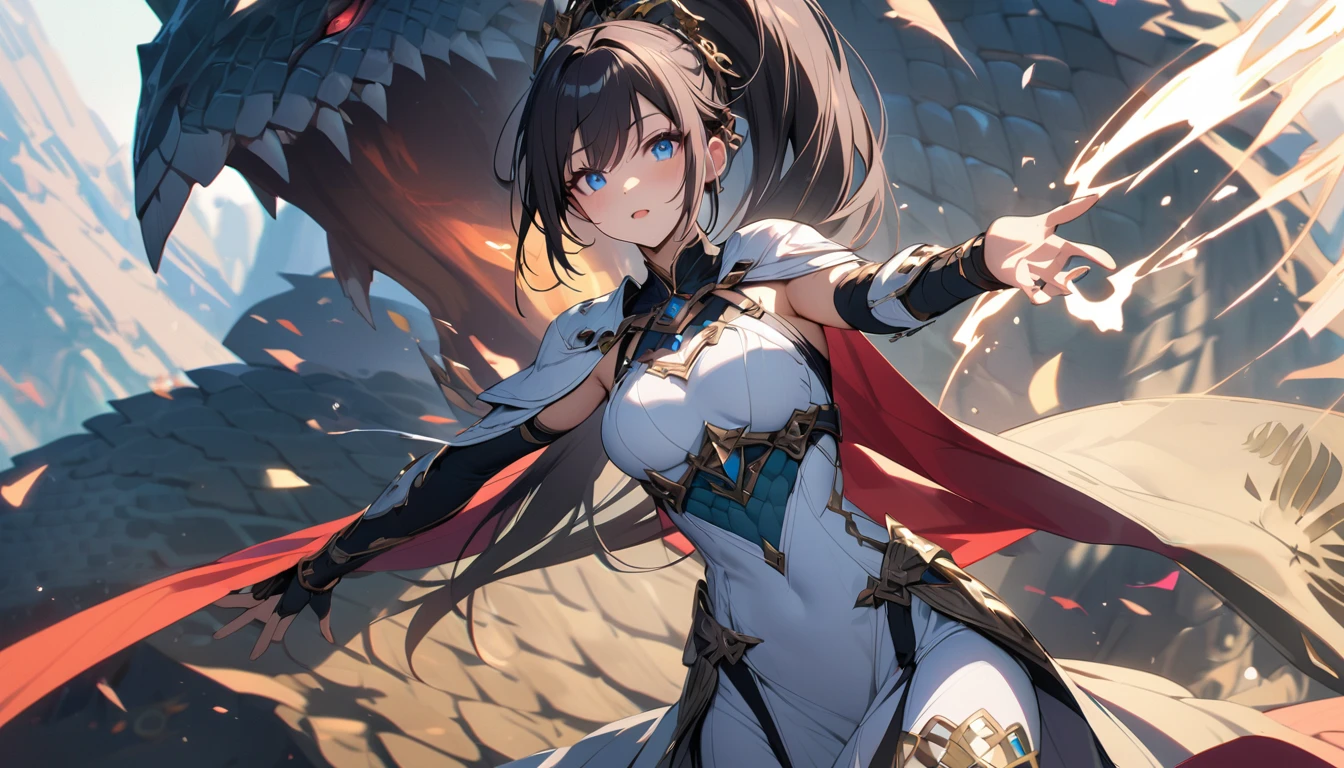 Best quality, masterpiece, A high resolution,,cinematographic,Full shot of a fearless paladin of unparalleled beauty., with long, dark hair and striking blue eyes. aboutна носит драконью броню замысловатой конструкции, shimmering with a mystical aura.. Her armor is decorated with dragon scales and decorative patterns.., giving it an impressive and elegant appearance. In her hand, she&#39;s in Dark Studio, edge lighting, Two-tone lighting, (highly detailed skin: 1.2), 8 k uhd, SLR camera, soft light, high quality, volumetric lighting, Photo, A high resolution 4K, 8 k, blurred background ,aboutбщий эффект представляет собой великолепную смесь фэнтези., chaos and abyss,. close-up, fine quality, Blue eyes , ultra detailed, beautiful and aesthetically pleasing, masterpiece, Best Quality Score, extremely detailed, ray tracing, Medium Body, close-up, High view, particles and hard light, cut corner. depth of field、natural soft light、professional lighting、aboutтличная улыбка、(highly detailed skin: 1.2)、Photoреалистичный рендер аниме девушки、Bright highlights of the eyes、perfect anatomy、shy、legs spread、Panties visible、Shiny body, oily,))、Разрешение 8 k、complex parts、Toned waist、Wide buttocks、Эффект Тиндаллаmasuter piece、top quality、Highest standards、Highest image quality、table、complex parts、A high resolution、depth of field、natural soft light、professional lighting、about, standing, very long hair, cowboy shot, brilliant, brilliant hair, (night:1.2),Dreamy, [[gentle fingers and hands:0.55]::0.85],(detailed fingers),),(emotional),(breathtaking),(main part:1.2) whole body.), (Anime Style), (Super Detailed), (brutal), (uhd, HDR), (8K), (High Resolution: 1.2), (Complex and Beautiful: 1.2), (Dramatic Lighting: 1.2) , (staring at the viewer), lora:add_detail:1,Tomohiko Ito style