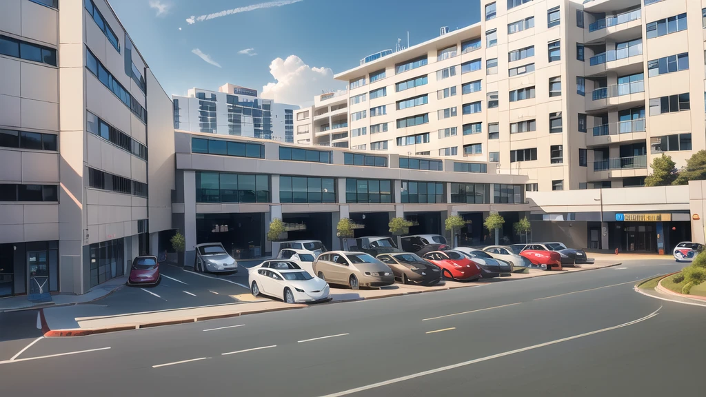 (commercial building:1.5),road ,(รถวิ่งบนนroad:1.6) capital landscape:1.5 ,(Many cars:1.5)