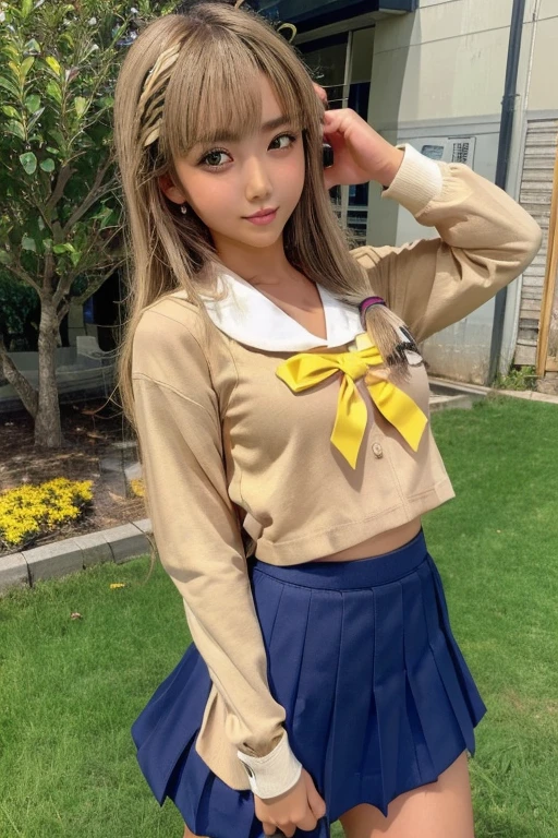 ((I get a tan))、((Tanned Gal))、one girl,(Blonde)、 (A beauty girl, Delicate girl:1.3), (14 years old:1.3), break, Browsing Caution,((masterpiece:1.1)), (16K resolution),(RAW Photos),(Highest quality:1.5), (Ultra-high resolution:1.6), Single-lens reflex digital camera,Extremely sharp focus,Completely naked,
(Realistic),Image Clarification,(Cute 13 year old girl), Baby Face, Round and small face,(Browsing Caution:1.3),Highly detailed high level beautiful Japanese girls,Highly detailed face,Perfect Anatomy,(Very seductive appearance),(Moist and shining eyes), Squat,
(Spread your legs:1.1),(Spread your legs wide:1.1),
(Under the skirt:1.3),(Panty Lift:1.2),(Show me the vagina:1.4),hands on knees,Real human skin, (Angle from the front), Short skirt, Japanese school girl uniform, Sailor suit, whole body,Embarrassing,Looking at the audience,(Random hairstyle :1.2),Field,grassland,Raise one hand