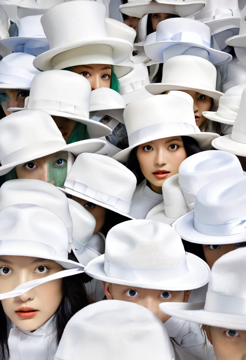 The Hats Have Eyes, different immersive, Unambiguously Biological, Yingtao, Mother nature, Post-minimalism, William Blake, Mad Scientist --ar 4:5 --s 283 --c 34 --w 1036 --q 1 --stop 10 --v 6