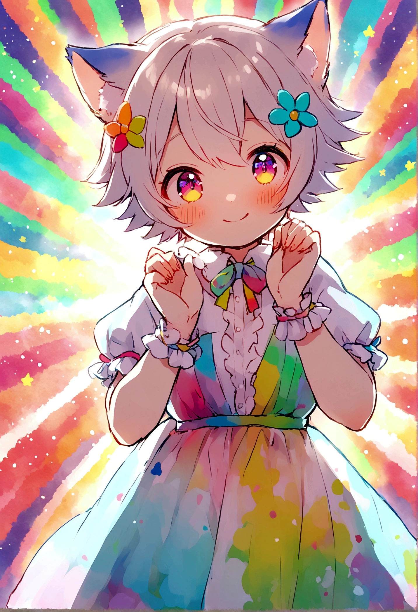 アニメ, catboy, nothing, cute,