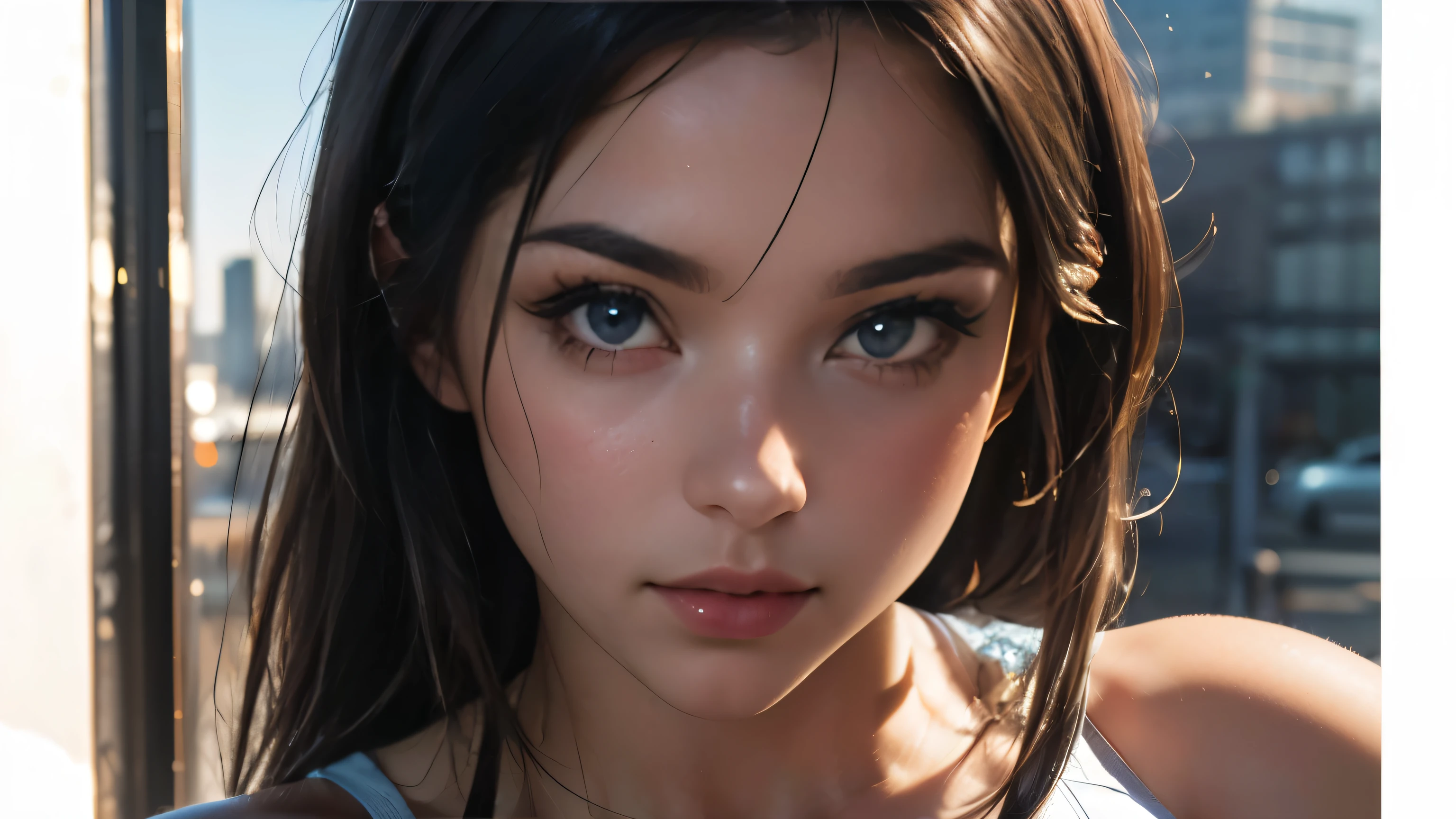 ((最high quality, 8K, masterpiece: 1.3, Ultra HD, high quality, 最high quality, High resolution, realism)) 、(high color saturation:1.0), (highly detailed skin), (最high quality:1.0), (超High resolution:1.0) ,(realistic:1.0), (Super detailed:1.0), (8K, Raw photo:1.1), slender、Slender, muscular body that's toned like an athlete's、I don't want my head to disappear from the screen.、Wear accessories on your wrist、Wearing red nail polish、I have a peticure、cinematic lighting, sparkle 、18 year old white woman、platinum blonde、long hair、blue eyes、standing out by the pond surrounded by trees her kitten is near by a cabin is off in the distance. only wearing a white t-shirt her butt is visible. the colors of the scene are spectacular