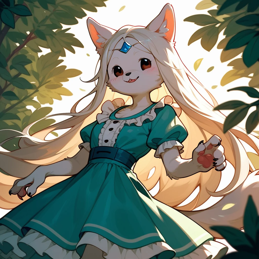 adventure time, husky in a frilly dress, furry (score_9,score_8_up,score_7_up,score_6_up,score_5_up,score_4_up)