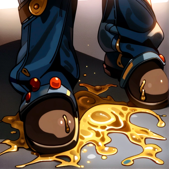girl poop in overalls ((poop in overalls)) Her overalls is covered with shit. ((overalls is covered with poop)) ((pee in overalls))