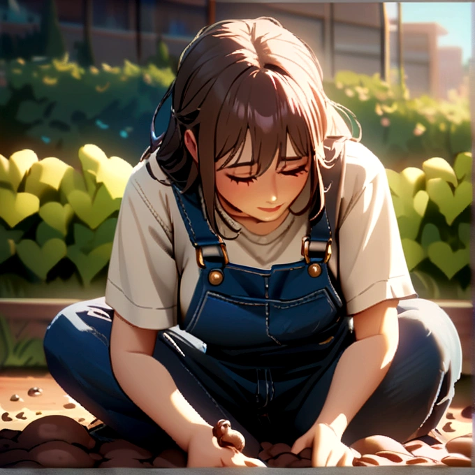 girl poop in overalls ((poop in overalls)) Her overalls is covered with shit. ((overalls is covered with poop))