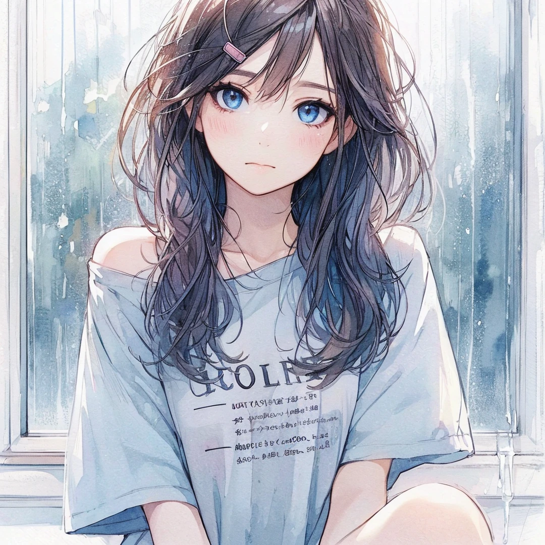 Official art using high-quality hand-drawn watercolor sketch techniques. (best quality,4k,8k,highres,masterpiece:1.2),ultra-detailed,beautiful detailed eyes,A girl with beautiful eyes, everyone, beautiful anime girl, cute anime girl, smooth anime art, anime style, elegant colors, soft lighting, delicate beautiful eyes, very coquettish, (beautiful large breast:1.2), (correct hands:1.2),