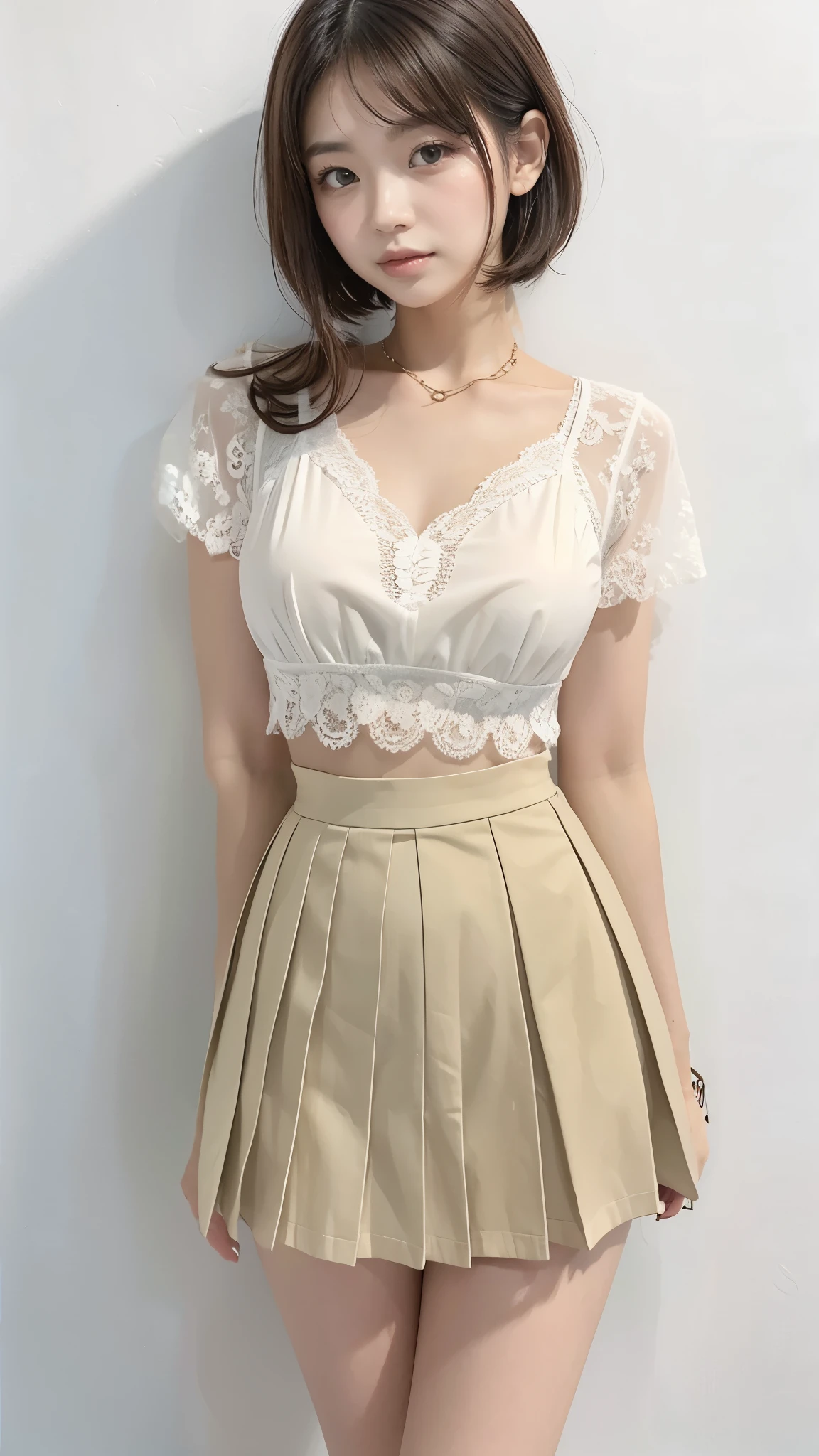 White lace shirt