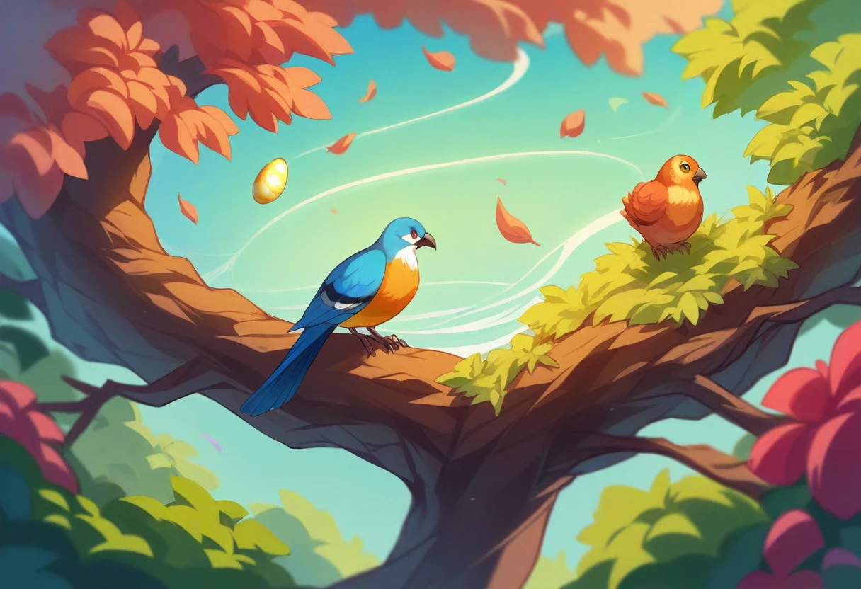 Brightly colored bird perched on a tree branch、Beautiful colorful、Long colorful bird、Colorful、Beautiful and colorful、Beautiful and vibrant colors、Colourful and detailed、Painted in bright watercolors、Colorful eggs、Vibrant and realistic colors、Surreal Bird、Cute colorful adorable、Beautiful Nature、Great colors、Beautiful colors