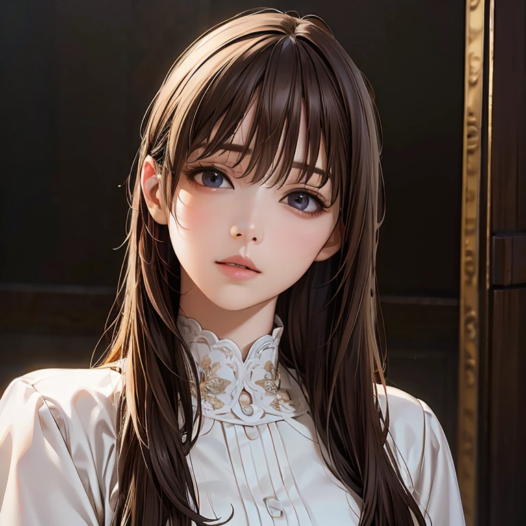 ((Highest quality)),(超High resolution),(Very detailed),(Detailed Description),((The best CG)),(masterpiece),Ultra-detailed art、(Highest quality、8K、32k、masterpiece)、(Realistic)、(Realistic:1.2)、(High resolution)、Very detailed、Very beautiful face and eyes、1 female、((Narrow eyes、Droopy eyes:1.4、fine grain))、Tight waist、Delicate body、(Highest quality、Attention to detail、Rich skin detail)、(Highest quality、8K、Oil paint:1.2)、Very detailed、(Realistic、Realistic:1.37)、Bright colors