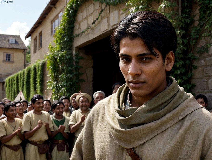 Illustrate a series of images showcasing Rohan's accomplishments and the admiration of the villagers. Show various achievements and the villagers celebrating Rohan's newfound reputation.