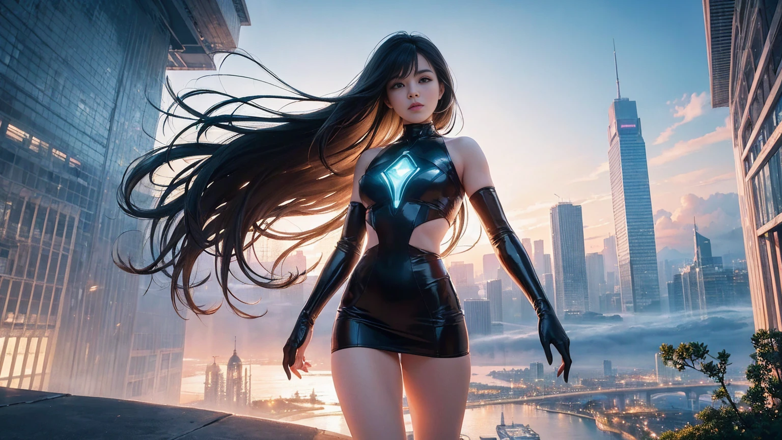 (Best quality,4K,8K,A high resolution,Masterpiece:1.2),Ultra-detailed,(Realistic,Photorealistic,photo-realistic:1.37),Futuristic floating city,Futuristic technology,Huge urban high-tech tablet platform,Airship,Floating in the sky,Futuristic city,Small airships around,High-tech hemispherical platform,Colorful lights,Advanced architecture,modernn architecture,skyscrapper,Access the cloud,Scenic beauty,view over city,Impressive design,Blend seamlessly with nature,energetic and vibrant atmosphere,Futuristic transportation system,Parking is suspended,Transparent path,Lush greenery,Sky gardens,cascading waterfalls,Magnificent skyline,reflections on the water,Sparkling river,Architectural innovation,futuristic skyscrapers,Transparent dome,The shape of the building is unusual,Elevated walkway,Impressive skyline,Glowing lights,Futuristic technology,Minimalist design,Scenic spots,Panoramic view,Cloud Piercing Tower,Vibrant colors,epic sunrise,epic sunset,Dazzling light display,magical ambiance,The future city,Urban Utopia,LuxuryLifestyle,Innovative energy,sustainable development,Smart city technology,Advanced infrastructure,Tranquil atmosphere,Nature and technology live in harmony,Awesome cityscape,Unprecedented urban planning,Architecture connects seamlessly with nature,High-tech metropolis,A cutting-edge engineering marvel,The future of urban living,Visionary architectural concept,Energy-efficient buildings,Harmony with the environment,A city floating above the clouds,Utopian dreams become reality,The possibilities are endless,State-of-the-art transportation network,Green energy integration,Innovative materials,Impressive holographic display,Advanced communication system,Breathtaking aerial view,Quiet and peaceful environment,Modernist aesthetics,Ethereal beauty